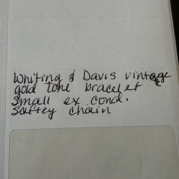 Whiting & Davis Vintage gold tone hinged bangle by - Picture 7 of 7